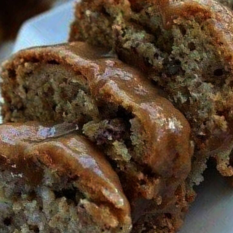 APPLE PECAN CAKE WITH CARAMEL GLAZE